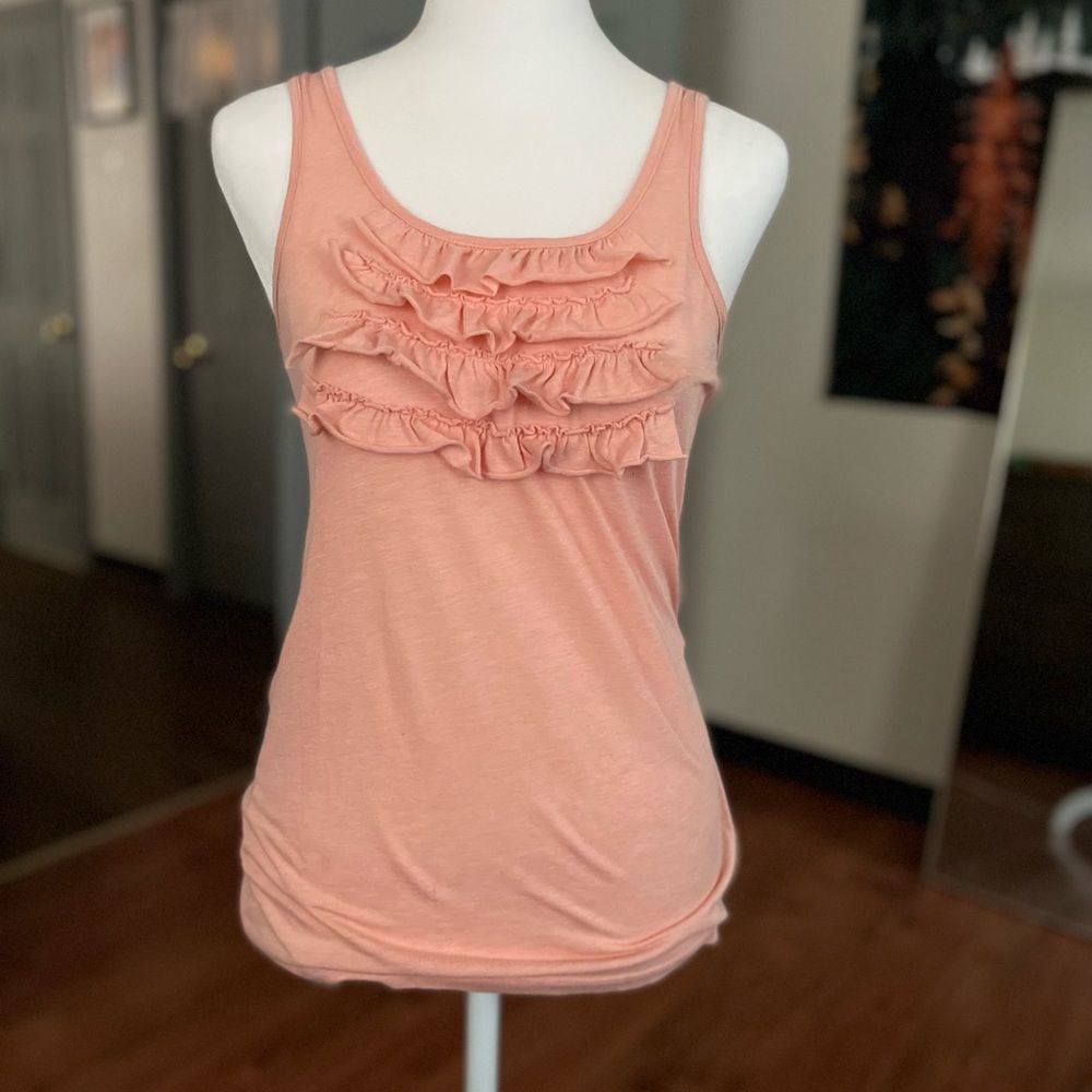 Women's Forever 21 Front Ruffled Tank Top Size Small Light Pink